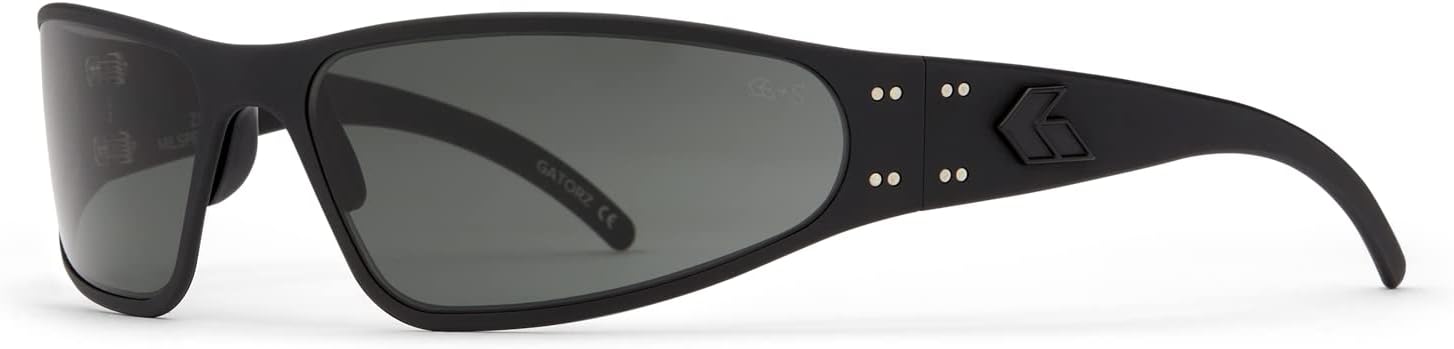 Gatorz Wraptor Sunglasses MILSPEC Ballistic ANSI Z87.1 - Blackout Frame, Smoke Lens - GZ-02-002