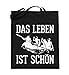 Leben ist schön Sac en toile de jute avec longues anses pour supporter de la pagaie et du rameur, Noir , 38cm-42cm