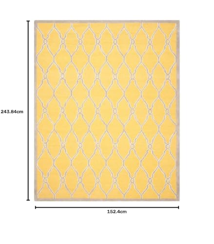 Image of Hand Tufted Wool Carpets Anti Shedding Rug Modern Carpets for Living Room Size 5x8 Feet