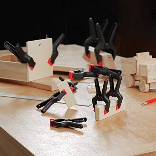 WORKPRO 16-Piece Nylon Spring Clamp Set-4pc 6-1/2", 6pc 4-1/2" , 6pc 3-3/8", for Woodworking, Photography Studios and DIY Works, Black - Image 7