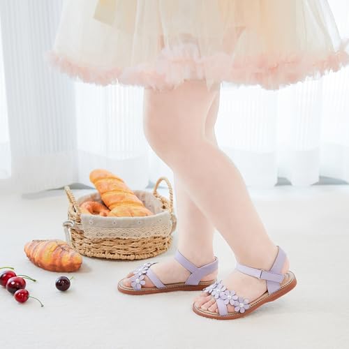 Image of Otter MOMO Girls Open Toe Princess Flat Sandals with Comfort Sole Summer Sandals