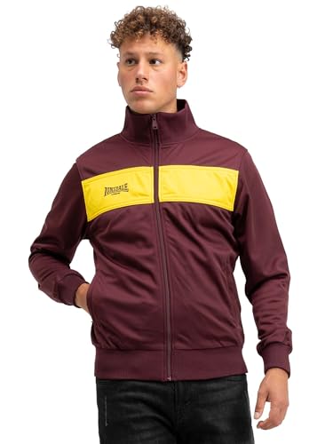 Lonsdale chaqueta deportiva negra con cremallera y bolsillos laterales