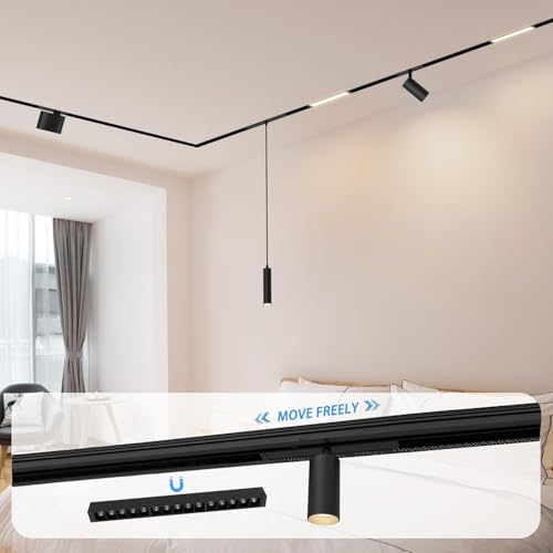 Hengsense 6 Pack Magnetic Track Lighting Rails, 4-Wire Recessed Aluminum Rail for LED Track Light System, Flush Mount 24V Low Voltage Adjustable Track for Ceiling (39.4inch/3.3ft),ETL Certified by Hengsense - Image 4