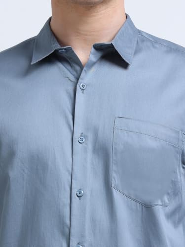 Image of Miraan Men's Satin Long Sleeve Casual Shirt (GASATIN)