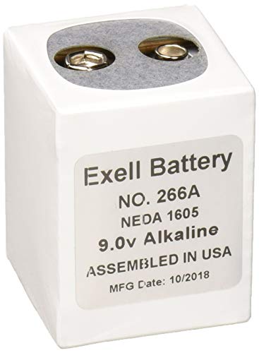 Exell 266 Alkaline 9V Battery NEDA 1605 489 6F90 BB27 DT7 GP1605S M1605 M6 PP7 RR7 ST7 T6007 TR7 VS322 VT7 Bush TR90C GE P745 GE P755A GE P805