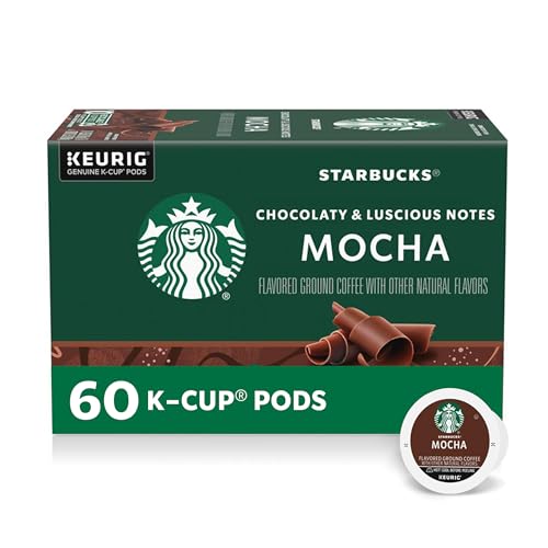 Image of Starbucks K-Cup Coffee Pods, Flavored Hot or Iced Coffee, Mocha, 60 Keurig Pods