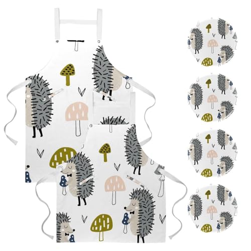 Tablier de cuisine pour nettoyage de la maison et travail en bistrot avec motif