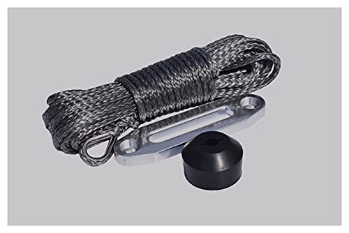Cuerda de remolque de 4500 Lbs con cable sintético gris y guía de aluminio para rescate