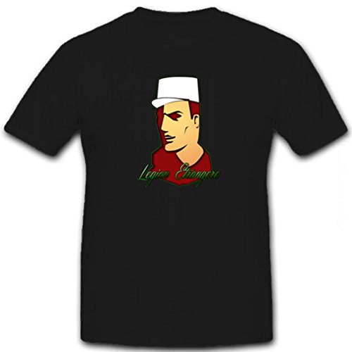 T-shirt Légion Étrangère noir ample XXXXL fini les vêtements militaires trop étroits