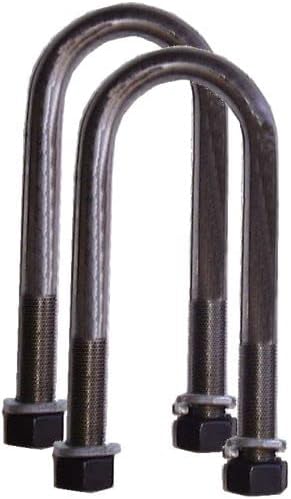 Square U-Bolts 1-3/4 inch x 5 inch - Set of Four (4) for 1-3/4 inch axle Tube (4X4 Off-Road Vehicles)