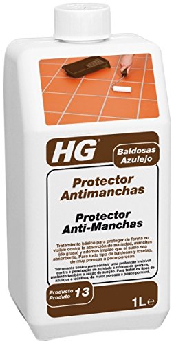 HG Protector Antimanchas 13 para Baldosas y Azulejos contra la Penetración de Grasa y Suciedad, Sin Silicona – 1 L