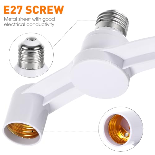 Image of Socket Splitter Adapter LED Bulbs Double Socket Extender Lamp Light Holder for Office and Home