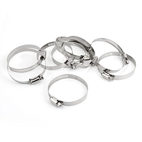 Aexit 9 Pcs Clamps Stainless Steel 51mm to 70mm Hose Pipe Clamps Strap Clamps Clips Fastener