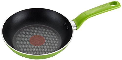 T-fal C96805 Excite Nonstick Thermo-Spot Dishwasher Safe Oven Safe PFOA Free Fry Pan Cookware, 10.25-Inch, Green