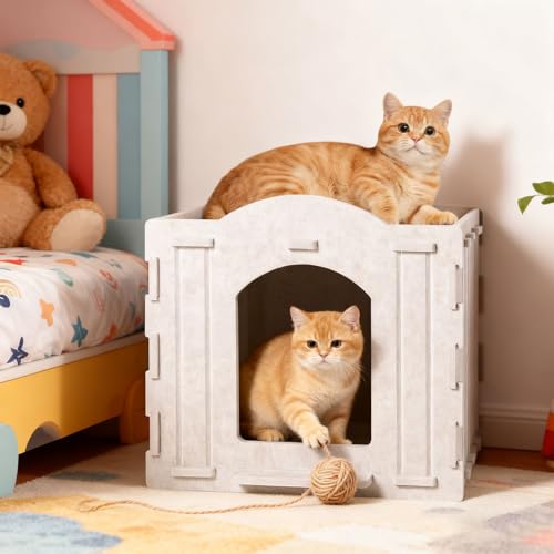 Cama de leopardo verde XITEA con plataforma elevada para gatos 5