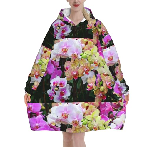 Sweat à capuche couverture orchidées pour vos soirées cocooning et hivernales
