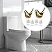 KiBcsLic 2 Pieces Toilet Bolt, Bathroom Decorative, Easy Installation, No Tools Required, Gold