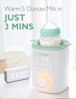 Momcozy Baby Bottle Warmer for Breast Milk Formula Food, Fullest Nutrients Preserved, Fast Heat, Night Light for Nighttime Breastfeeding, One-Touch Easy Use, Newborn Essentials Supplies Gift for Mom