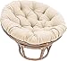 TOPYL Rotondo Poltrona Papasan Cuscino,Morbido Rimovibile Appeso Egg Chair Pad per Sedia A Dondolo Pad Appeso Amaca,Interna All'Aperto Terrazza Giardino Bianco Latte Diameter130cm(51inch)