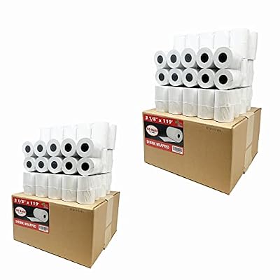 100 Rolls 3 18 x 119 ft Thermal 48 GSM Paper thickness - Premium Quality German Paper Paper Rolls BPA Free Cash Register Thermal Paper Rolls from BuyRegisterRolls