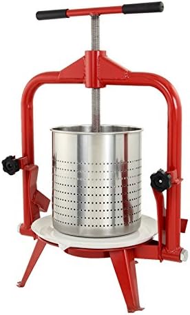 TSM Products Stainless Steel Harvest Fruit and Wine Press, 14-Liter