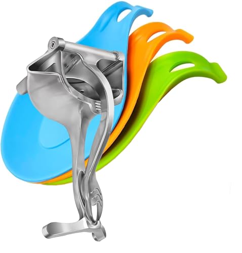 Fruit Juice Squeezer - Lemon Squeezer Manual Counter with Hanging Hole - Heat-Resistance and Flexible Stove, Easy to Clean & Store