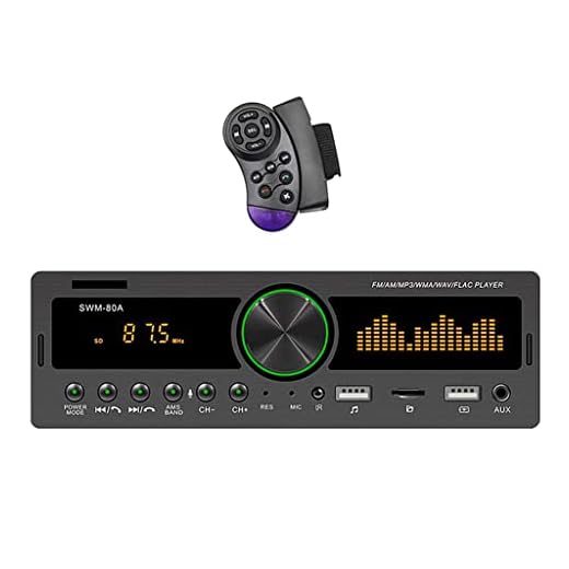balikha Bilstereo MP3-spelare FM-radio Bluetooth AUX TF-kort U-disk ljud i instrumentbrädsmikrofon – med lokalisering ratt