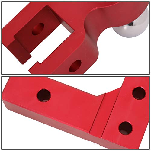 Dna Motoring Hitch-Alu-001-Rd Aluminum 6"Drop Adjustable Dual Ball Trailer Tow Towing Hitch,Red #TOP4