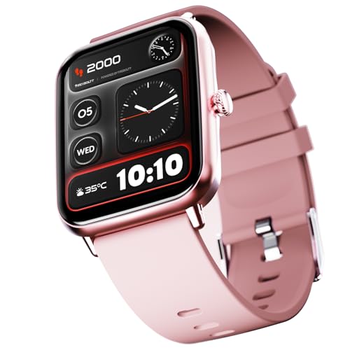 Fire-Boltt Ninja Call Pro Plus Bluetooth Calling Smart Watch, 1.83″ HD Display, AI Voice Assistant, 120+ Sports Modes, IP67 Waterproof, SpO2 & Heart Rate Monitor Smartwatch for Men & Women - Pink