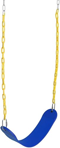 Teeker Juego de asiento de columpio resistente, accesorios de repuesto para columpios, toboganes, gimnasios al aire libre (azul)