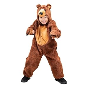 Ikumaal Braunbär-Kostüm, F67 104-110, für Kind-er, Grizzly Bär-en Kostüm-e Wild-Tier Fasching Karneval Kleinkinder-Karnevalskostüme Kinder-Faschingskostüme