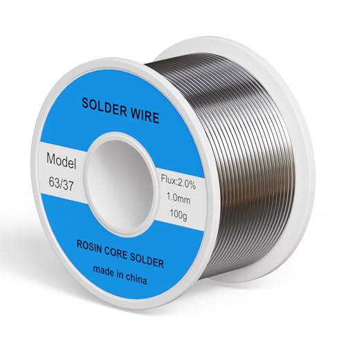 Image of 63 /37 Tin Lead Rosin Core Solder Wire Ideal for Circuit Boards & Electrical Repairs