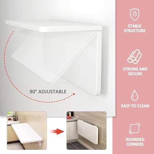 Établi pliable à fixation murale pour optimiser les petits espaces 80x50 cm - 4