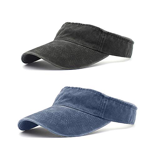 Image of HH HOFNEN Sports Sun Visor Hats Cotton Twill Ball Adjustable Sun Caps for Men Women