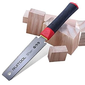 RUITOOL Japanese Hand Saw 6 Inch Pull Saw Double Edge SK5 Flexible Blade 11/17 TPI Non-slip Handle Flush Cut Saw Wood Saw for Woodworking Tools