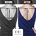 Coco's Closet Adjustable Bra Extender for Backless Dress - Low Back Bra – 2 Hook Strap Converter -Bra Band Extension Strap - Color Black
