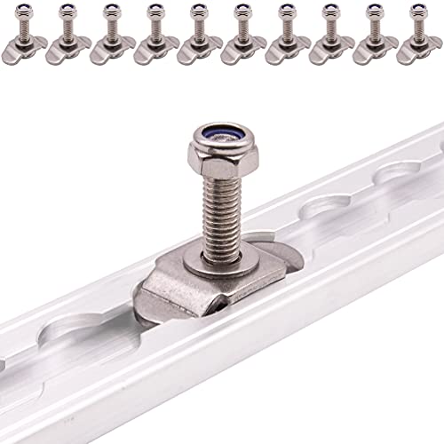 Rostfrei 10 Stück 25 mm Edelstahl Schraubfitting Airlineschiene Fitting Zurrschienen Endbeschlag Endfitting Endbeschläge…