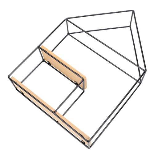 Cabilock Estantería de Pared de Hierro Colgante Nórdico Doble para Baño Cocina y Sala Organizador Decorativo Compacto
