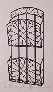 Amazon.com: Wrought Iron Double Magazine Rack - Andria: Magazine ...