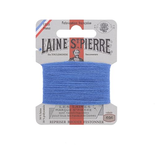 Sajou - Tarjeta de lana de San Pedro, color Air Force 696