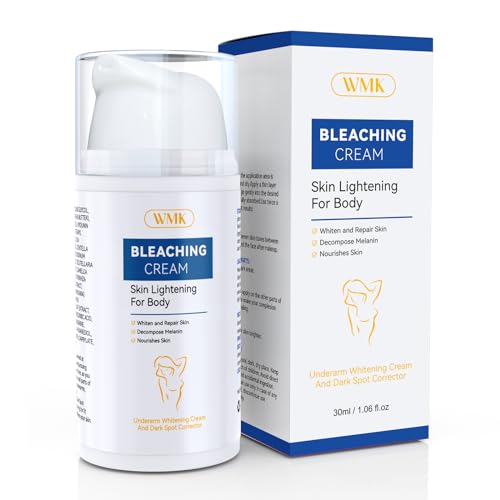WMK Skin Bleaching Cream for Body Intimate Area, Skin Whitening Cream Vitamin C Dark Spot Remover Corrector for Private Parts, Underarm, Knees, Elbows, Inner Thigh, Bikini Areas, Bikini Line