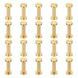 Los tornillos remaches Chicago para cuero están hechos de latón pulido, que es resistente al óxido, duradero, no se decolora, anti-corrosión, anti-oxidación, redondo y suave, plano y sin rebabas, no rayará el cuero.
