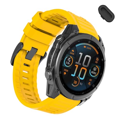 Image of 26mm Quickfit Silicone Watch Bands Compatible with Garmin Fenix 8 Pro /quatix 8 51mm /Fenix 7X /7X Pro /6X /6X Pro /5X /5X Plus /3 HR /Enduro 3 2 /Descent Mk3i 51mm /Mk2i /Tactix 8 /7 pro /epix Pro 51MM