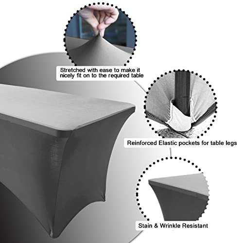 Nappe extensible 1.8m en élasthanne avec dos ouvert pour table rectangulaire