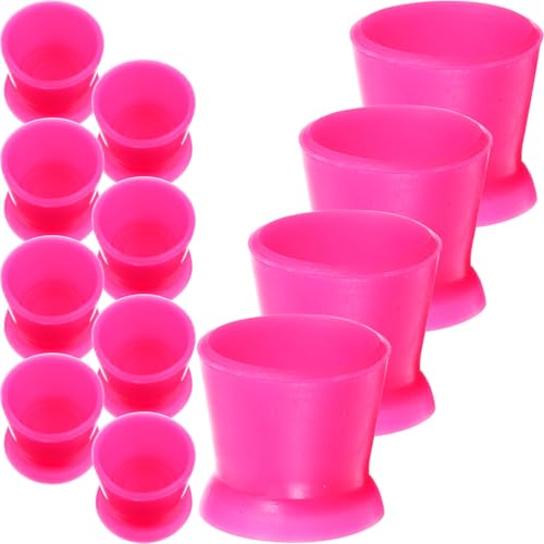Vasos de silicona para tinta de tatuaje con base estable de 300 piezas
