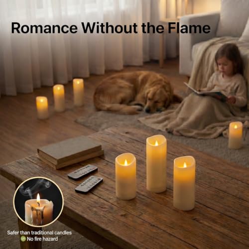 Enido Flameless Candles Led Candles Pack of 12 Battery Candles  Waterproof Outdoor Indoor Candles with 10-Key Remotes an - Additional View