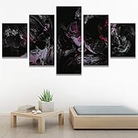 SIGNWIN 5 Panel Canvas Wall Art Modern Art Abstract Fluids for Home Decorations Ready to Hang - 60