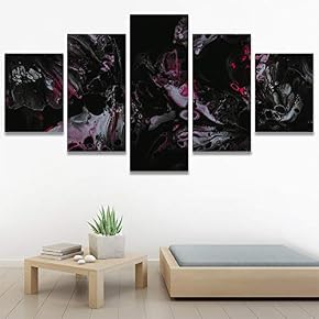 SIGNWIN 5 Panel Canvas Wall Art Modern Art...