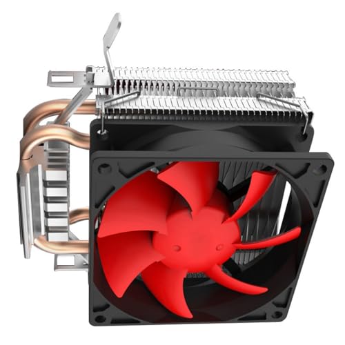 BWANGIAO Ventilador de refrigeración de CPU de Alta Velocidad Ordenador de sobremesa con 2 Tubos de Calor de Cobre y Ventilador silencioso de 8 cm.