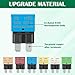 AUTO Reset Fuse Car Standard Blade Fuse Kit 5A 10A 15A 20A 25A 30A ATC/ATO Circuit Breaker for Trolling Motor Truck RV Marine Boat Audio Battery Protection - 14VDC E37 Low Profile Auto Reset Fuses Kit